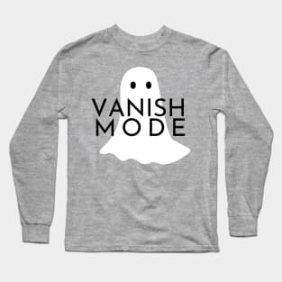 Vanish Mode Ghost Design Long Sleeve T-Shirt